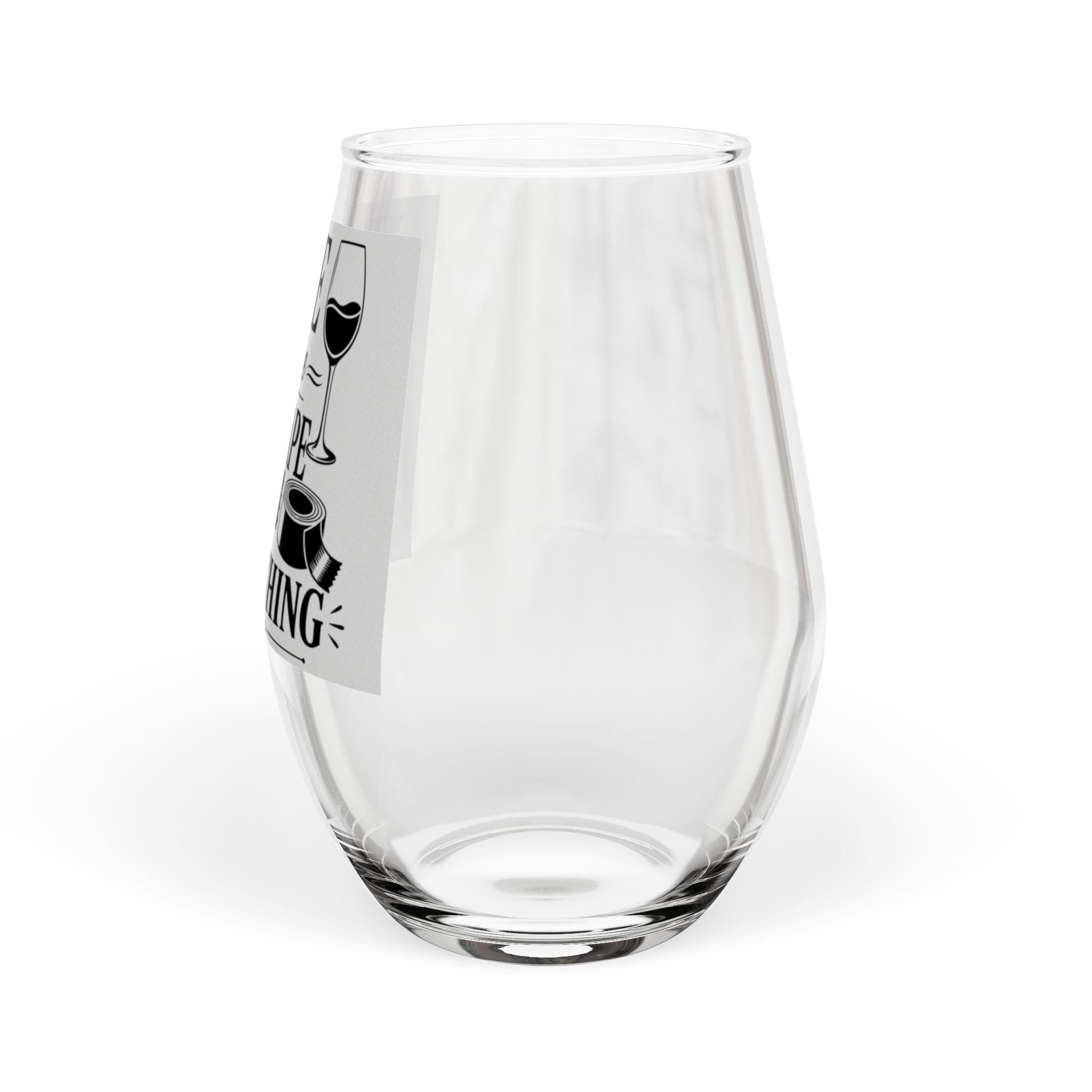 Stemless Wine Glass – “Wine Is Like Duct Tape, It Fixes Everything” – Funny Gift Glass