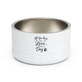 Ceramic Dog Bowl – "All You Need Is Love... and a Dog" 18oz