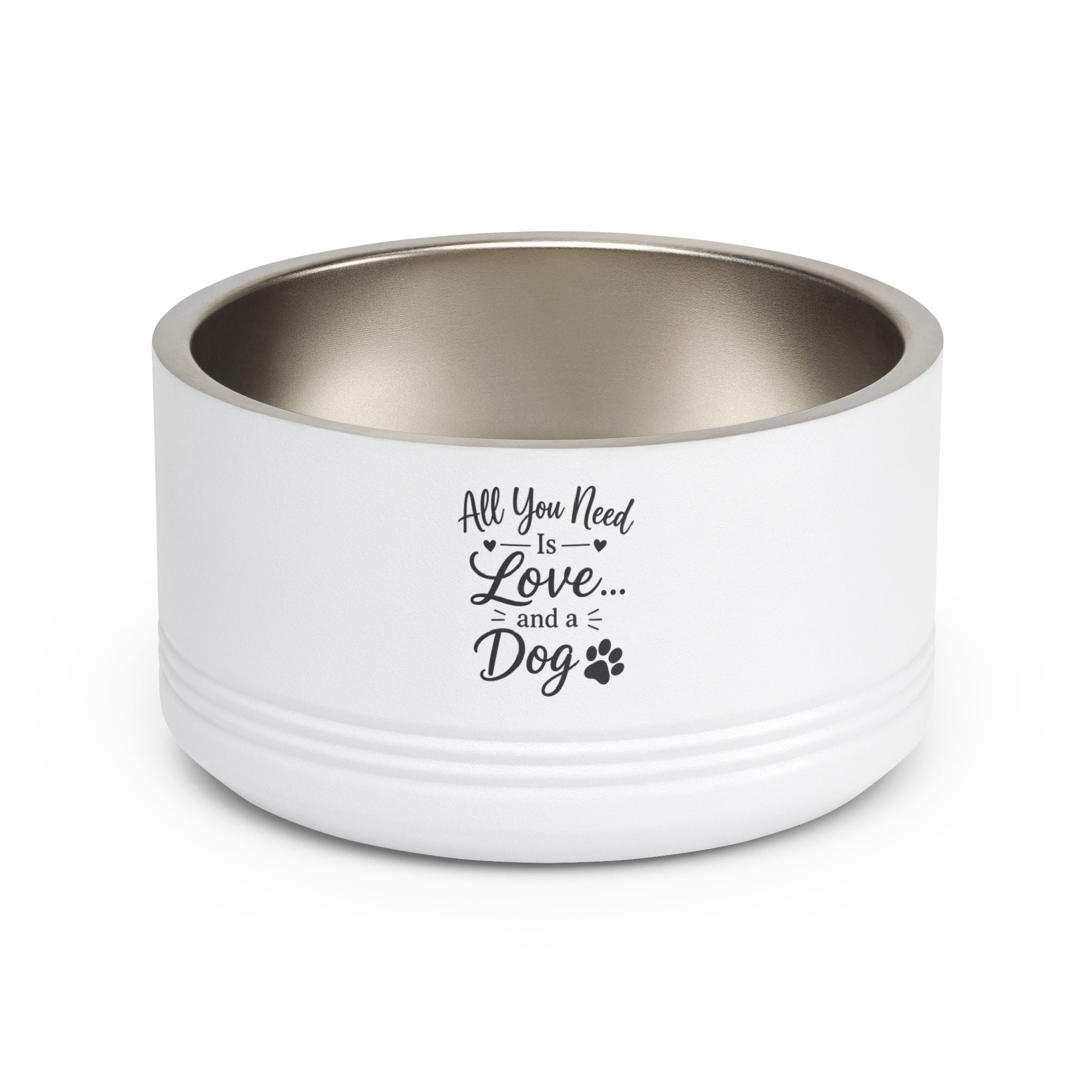 Ceramic Dog Bowl – "All You Need Is Love... and a Dog" 18oz