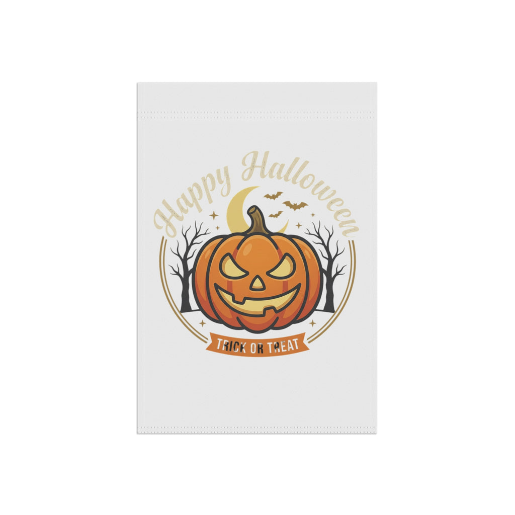 Happy Halloween Pumpkin Garden Flag – Trick or Treat Jack-O'-Lantern Banner