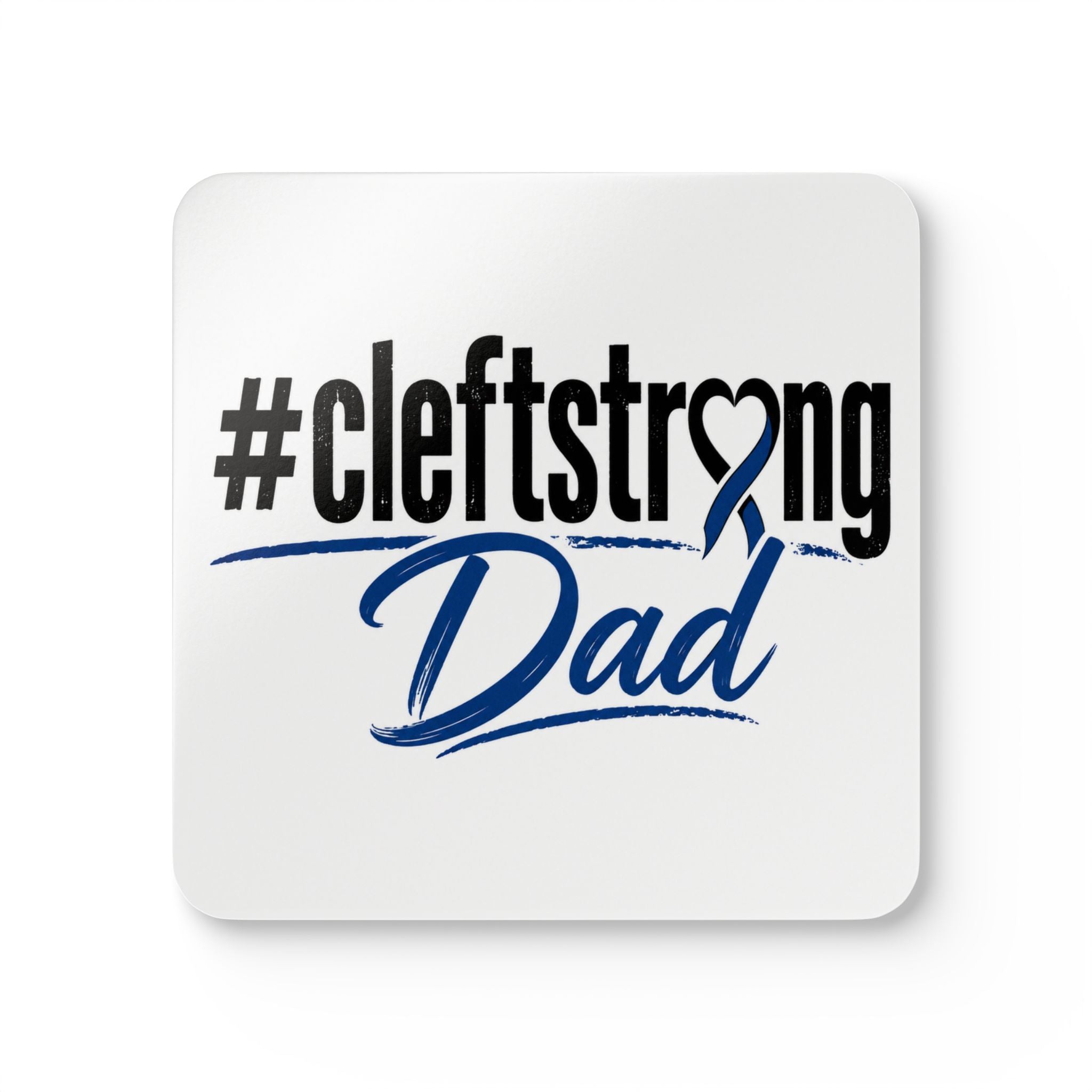 Cleft Strong Dad Cork Coaster Set – Awareness Ribbon Drink Coasters