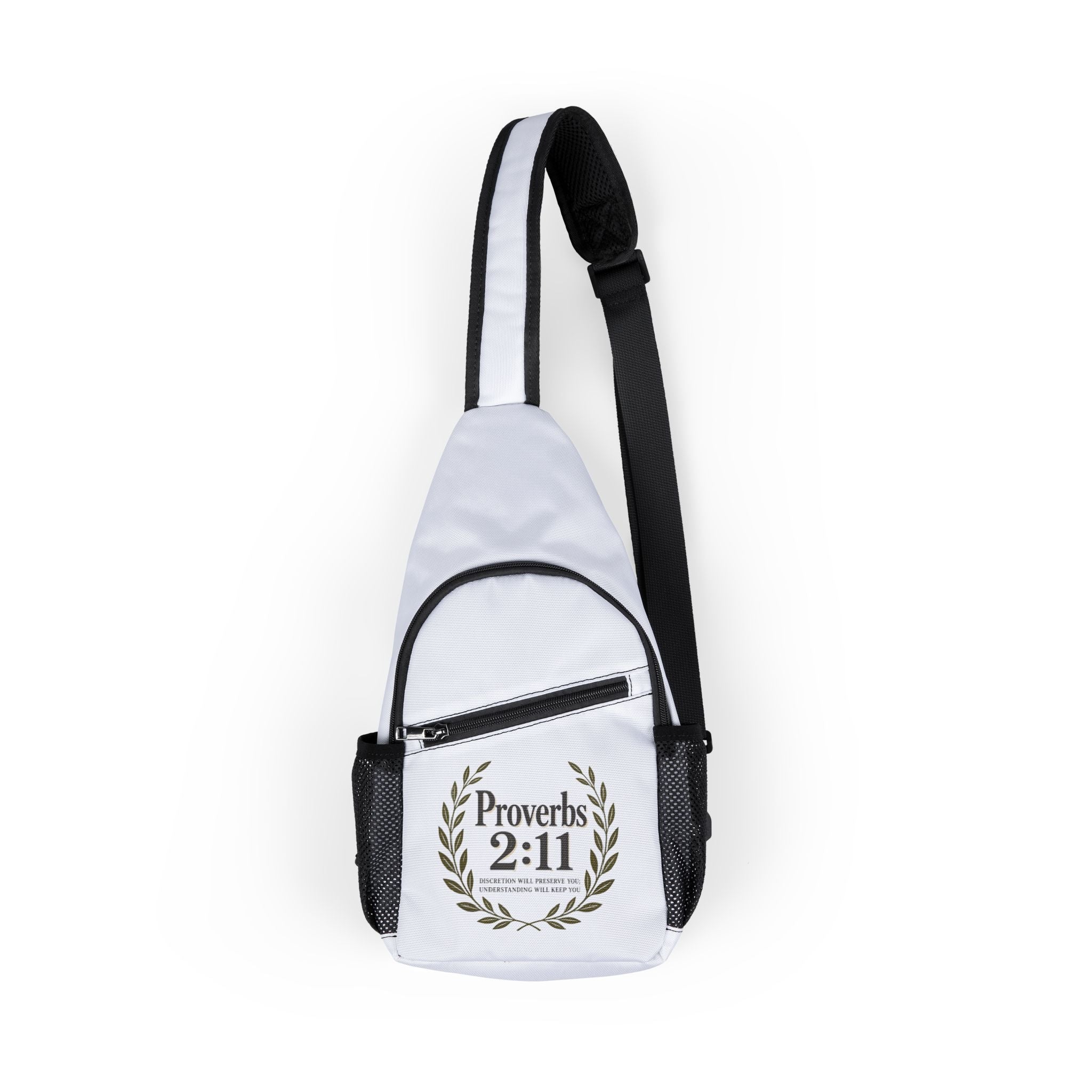 Proverbs 2:11 Chest Sling Bag — Faith-Inspired Crossbody Pack