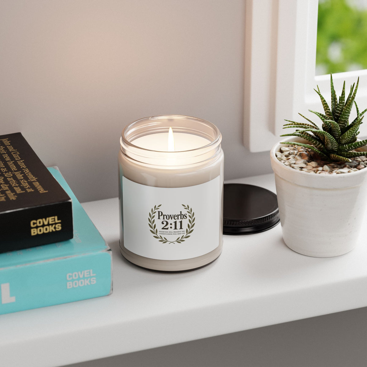 Proverbs 2:11 Soy Candle — Inspirational Christian Scented Jar (9oz)