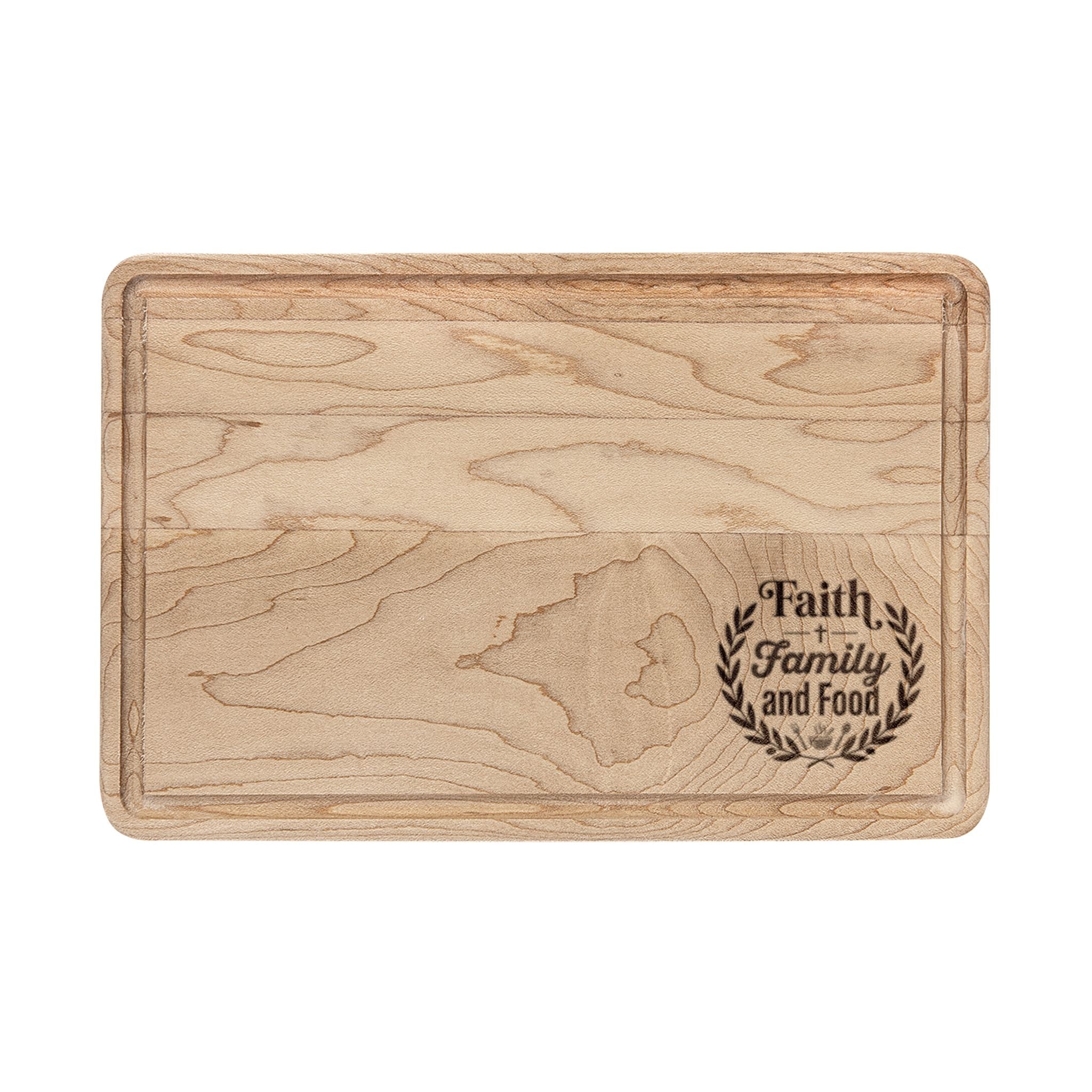 Personalized Engraved Wooden Cutting Board — Custom "Made with Love" Kitchen Gift