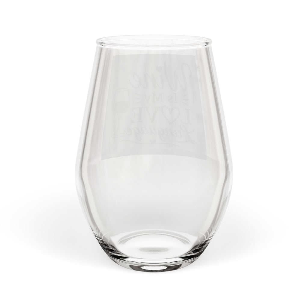 Stemless Wine Glass – “Wine Is My Love Language” 11.75oz