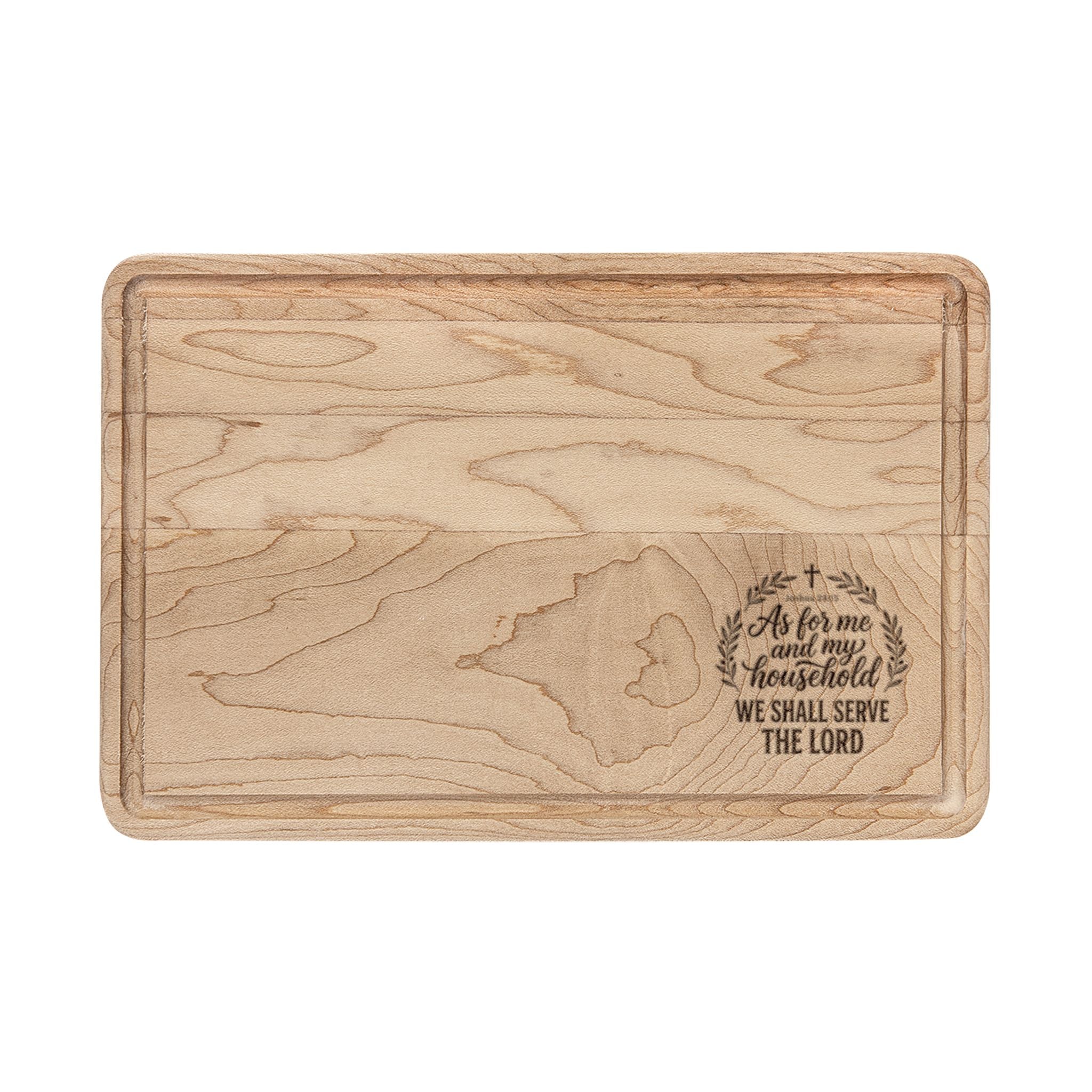 Engraved Hardwood Cutting Board — Joshua 24:15