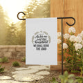 Garden Flag – “As for me and my household we shall serve the Lord” Christian Scripture Yard Banner