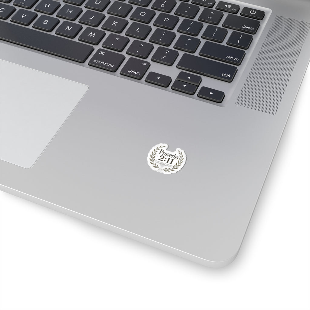 Proverbs 2:11 Laurel Sticker — Faith-Inspired Bible Verse Decal