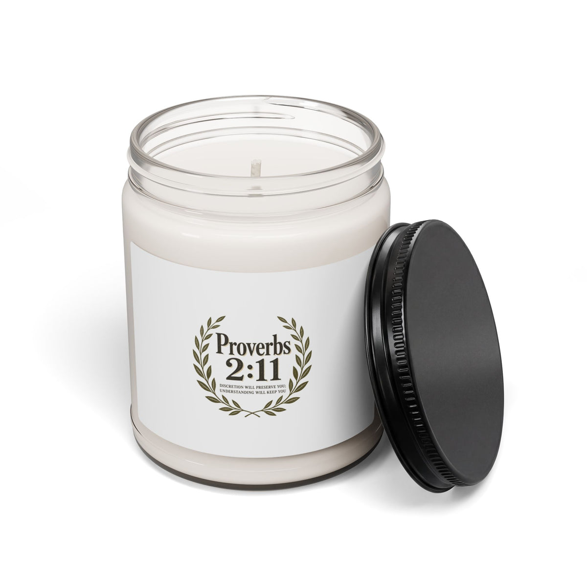 Proverbs 2:11 Soy Candle — Inspirational Christian Scented Jar (9oz)
