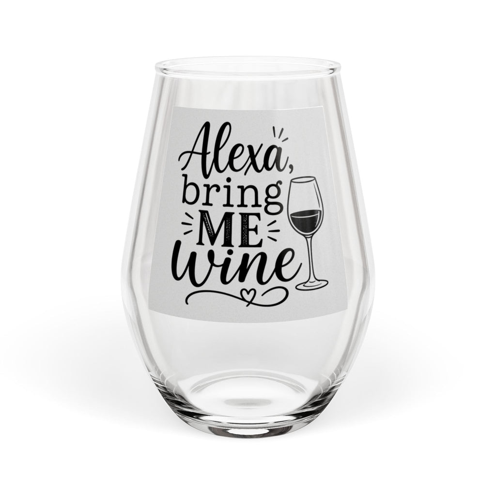 Alexa, Bring Me Wine | Funny Stemless Wine Glass | Wine Lover Gift (11.75 oz)