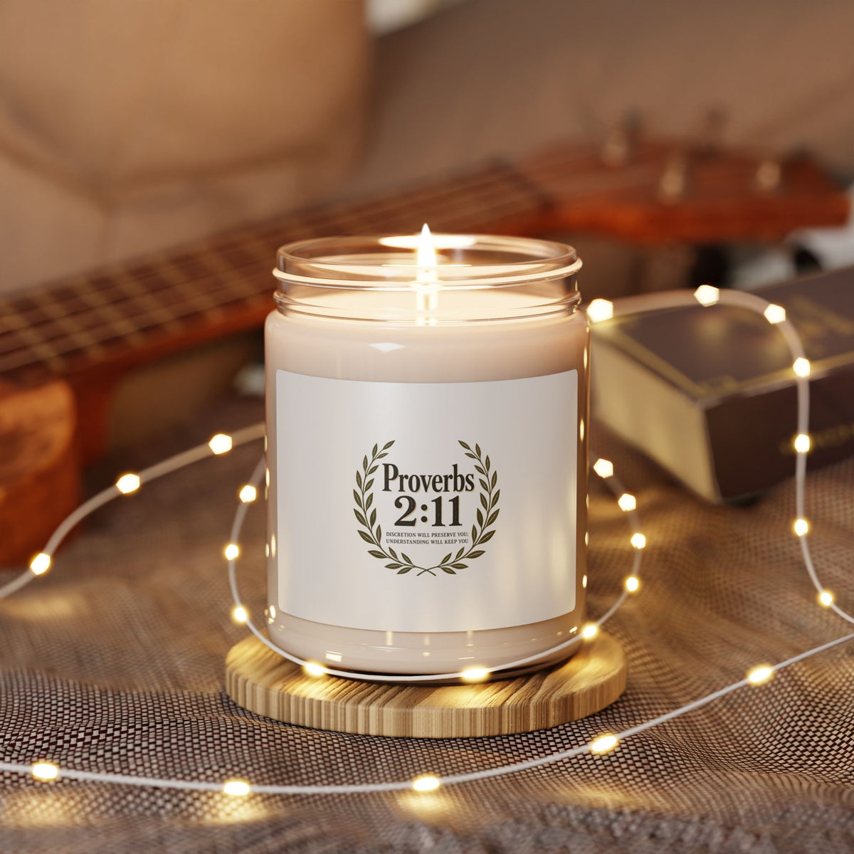 Proverbs 2:11 Soy Candle — Inspirational Christian Scented Jar (9oz)