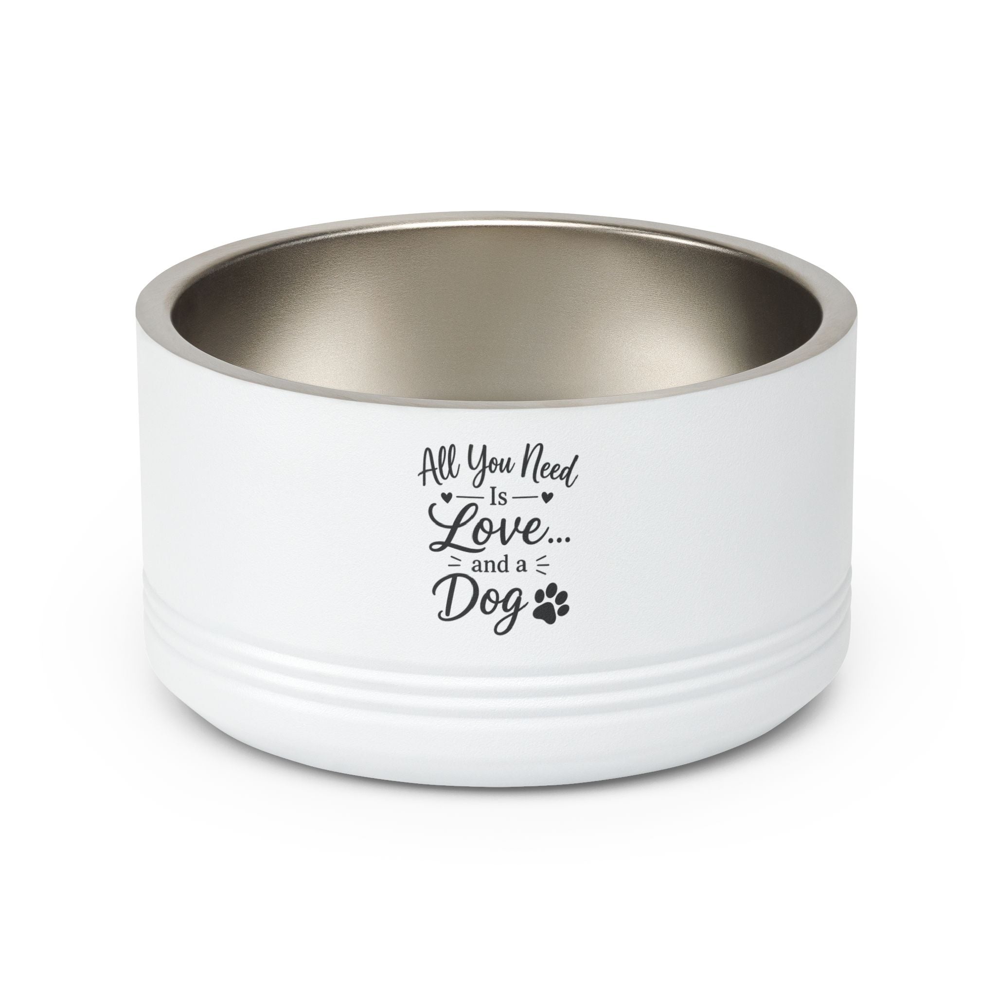 Ceramic Dog Bowl – "All You Need Is Love... and a Dog" 18oz