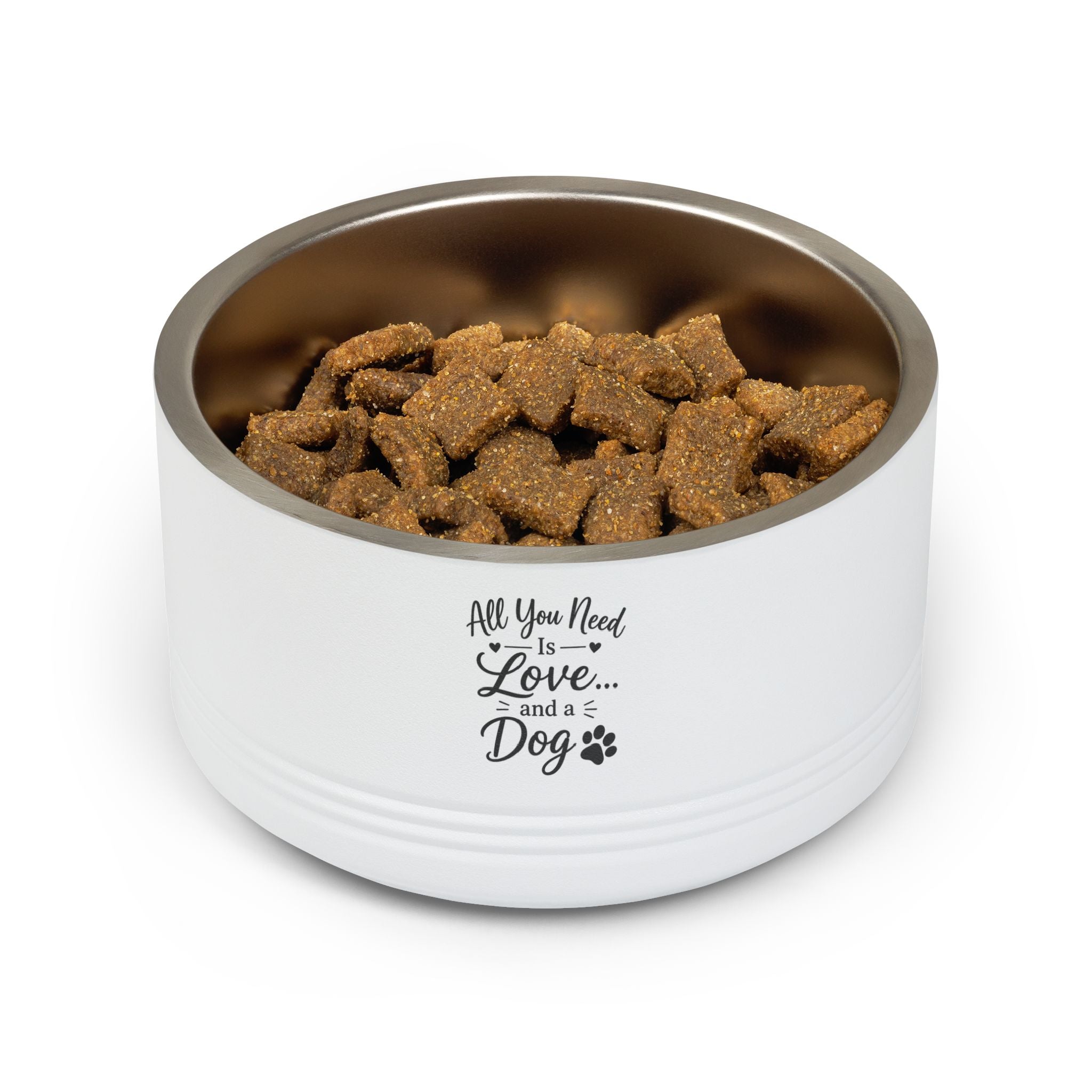 Ceramic Dog Bowl – "All You Need Is Love... and a Dog" 18oz
