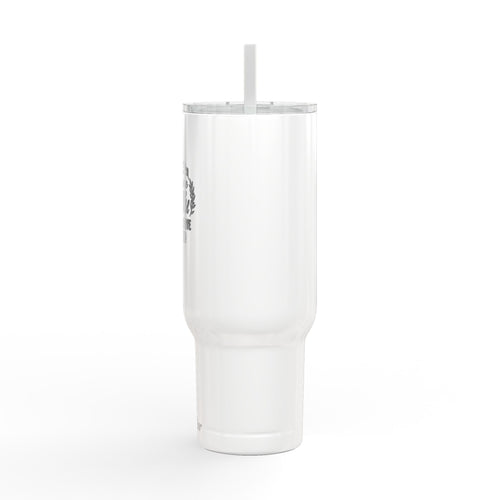 40oz Engraved Insulated Tumbler with Lid & Straw – Joshua 24:15, Travel Mug with Handle, Custom Engraving (Keeps Drinks Hot/Cold)