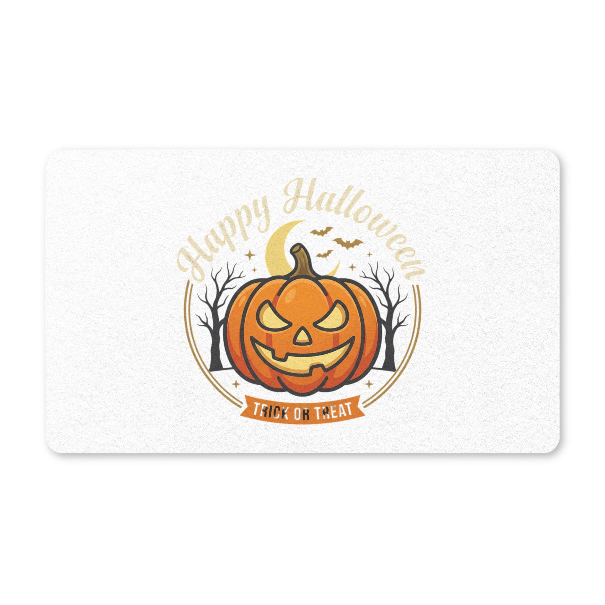 Halloween Doormat — Happy Halloween Jack-o'-Lantern Trick or Treat Welcome Mat