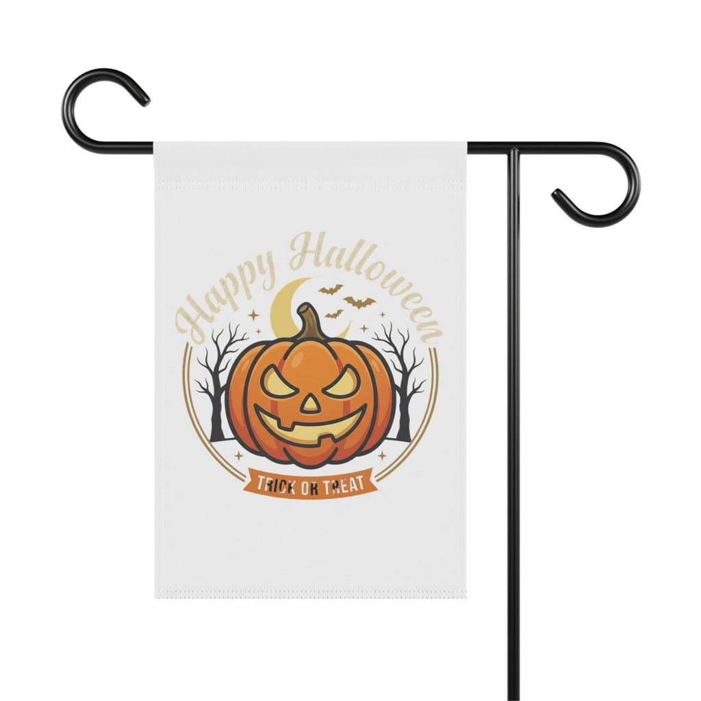 Happy Halloween Pumpkin Garden Flag – Trick or Treat Jack-O'-Lantern Banner