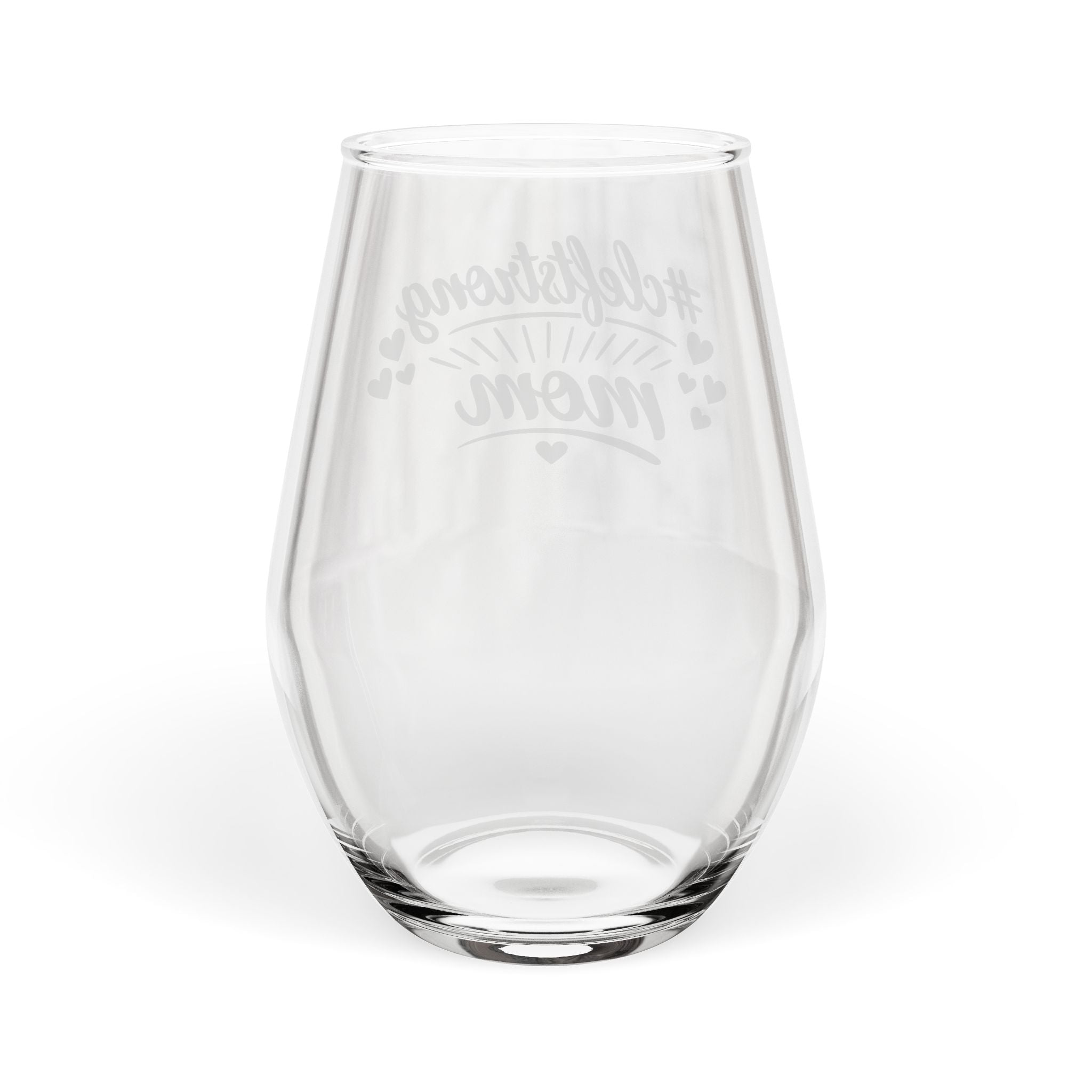 #cleftstrong Mom Stemless Wine Glass — 11.75 oz Inspirational Mother's Day Gift